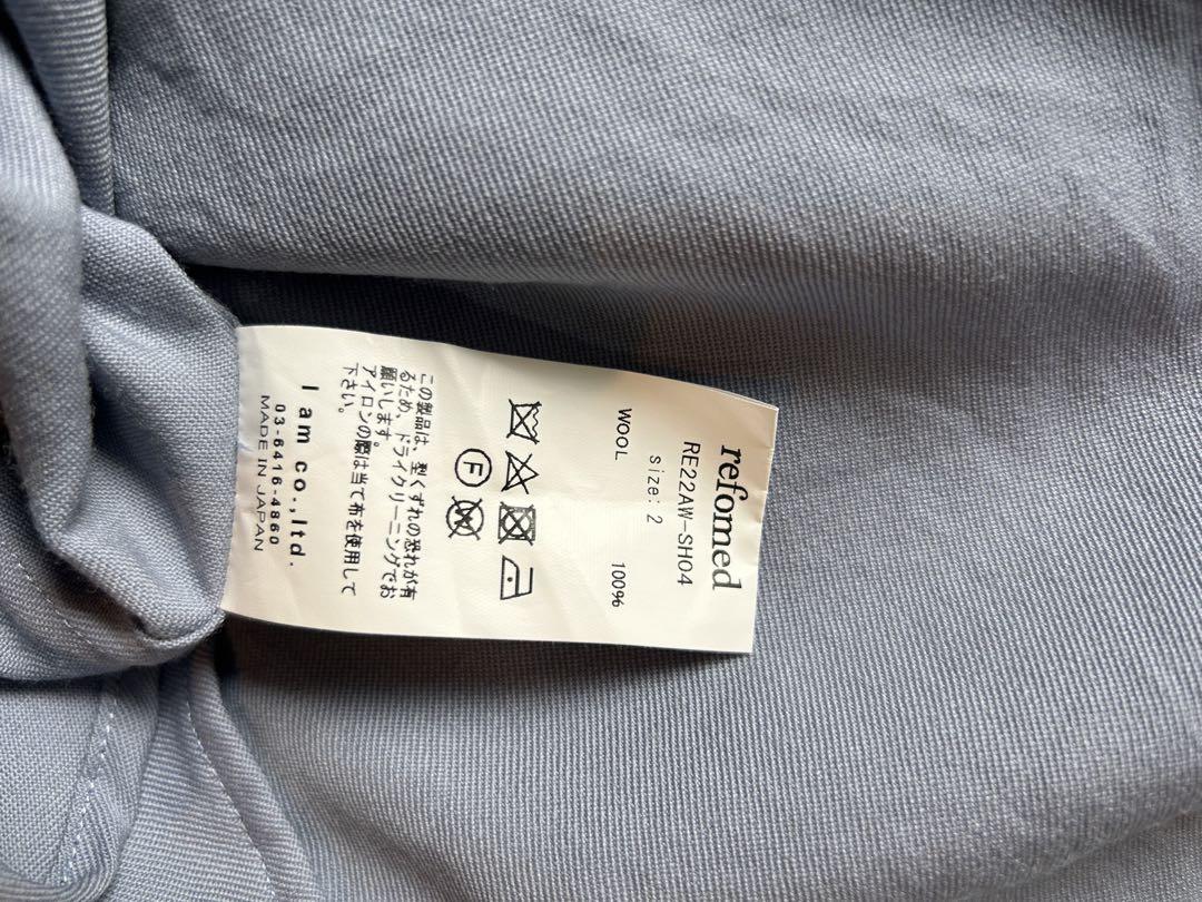 トップス Refomed WRIST PATCH WIDE SHIRT WOOL
