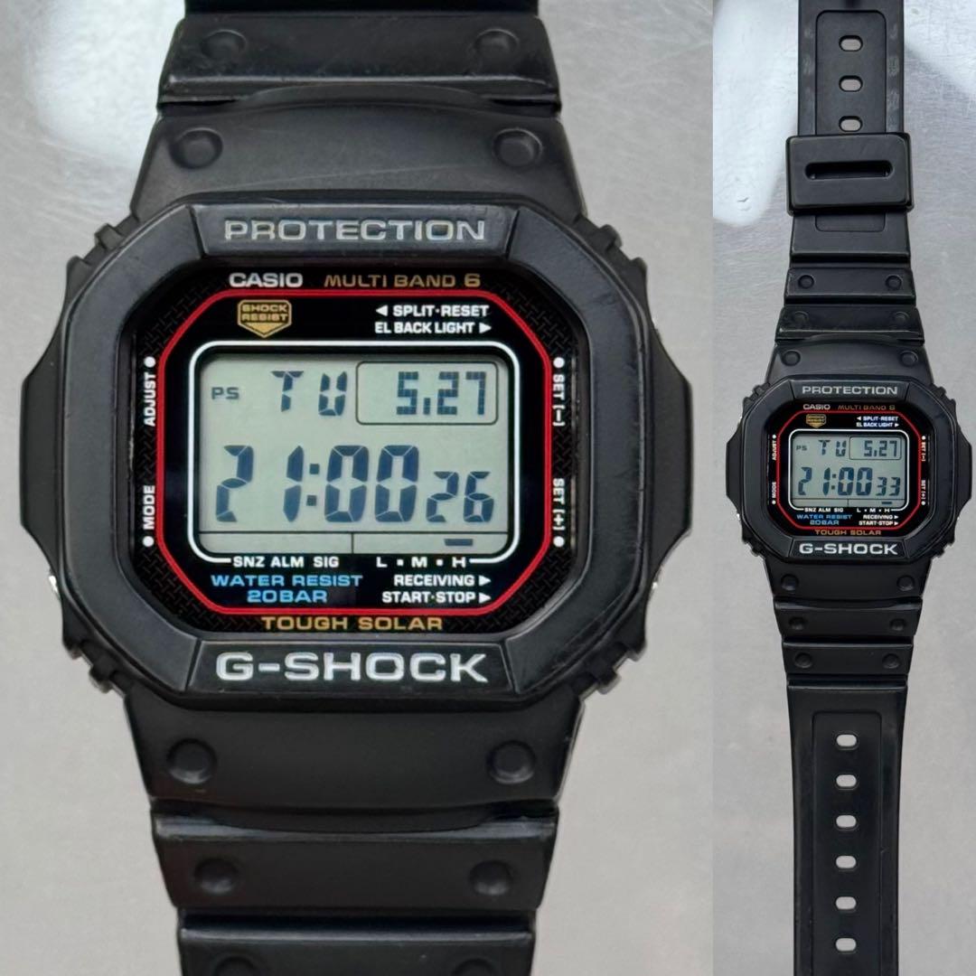 美品 G-SHOCK GW-M5610 電波ソーラー ブラック スクウェア 稼働