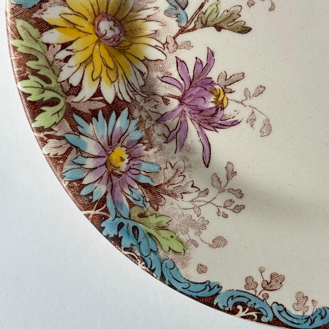 フランスアンティーク GIEN ジアン 秋の花 FLEURS D'AUTOMNE - メルカリ