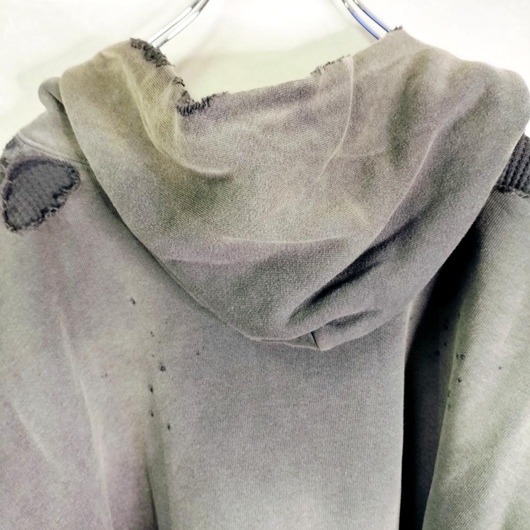 未使用✨️24AW セントマイケル ダメージ加工 プルオーバーパーカー M