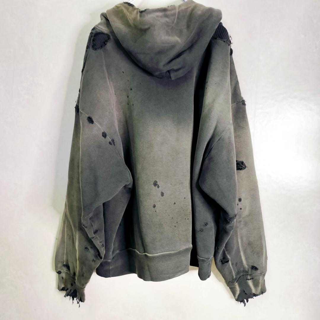 未使用✨️24AW セントマイケル ダメージ加工 プルオーバーパーカー M