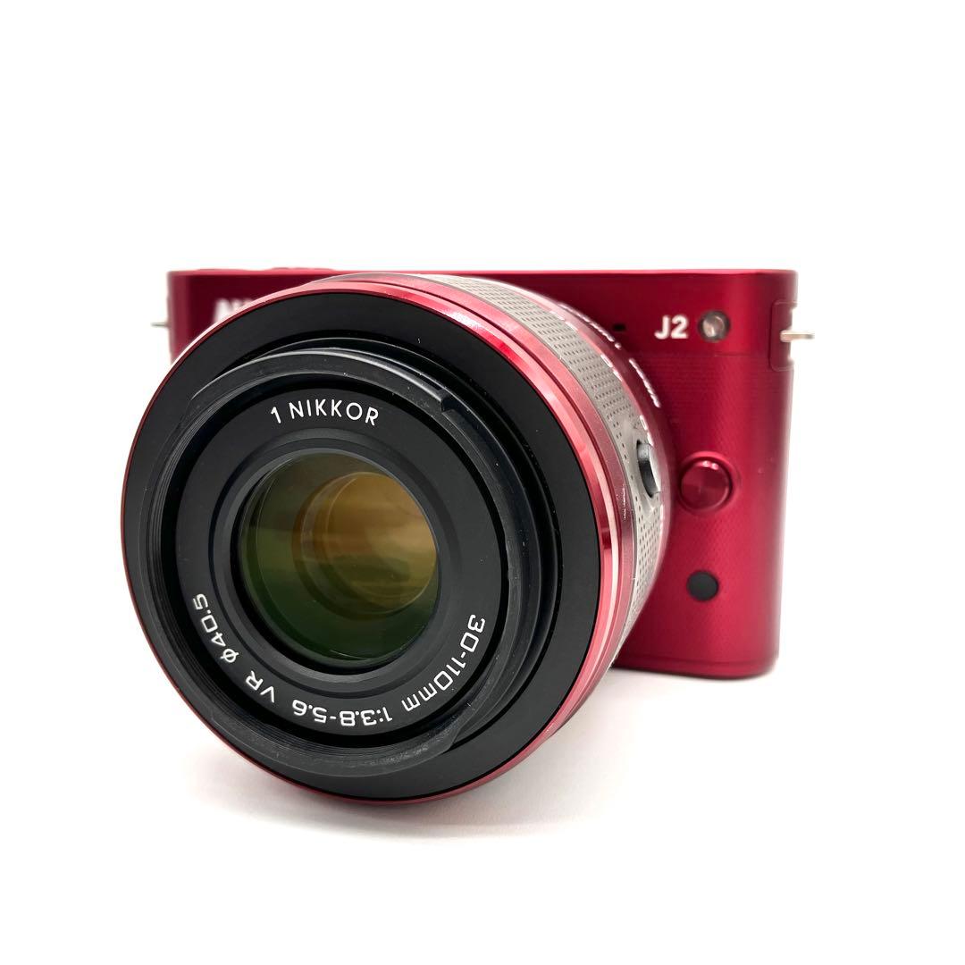 Nikon 1 J2 レッド 30-110mmVRレンズキット - メルカリ