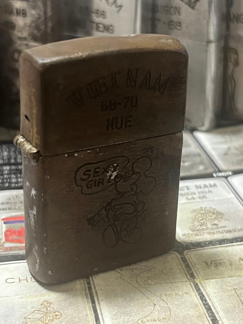【ベトナムZIPPO】本物 1969年製ベトナムジッポー「ミッキーマウス」HUE