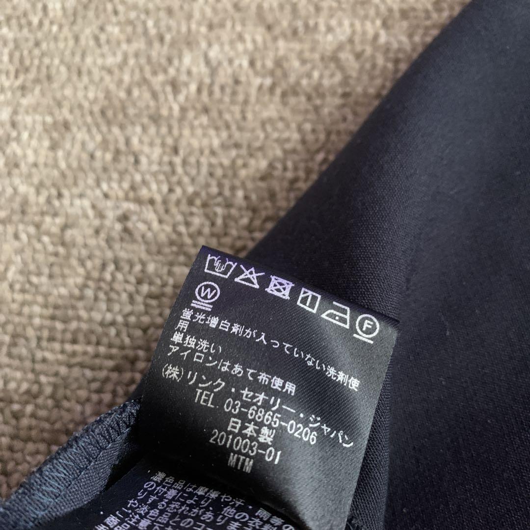 美品 セオリー Theory ネイビー 長袖ロングワンピース