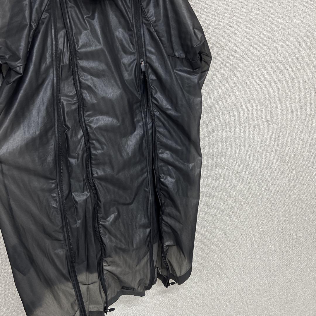 Y-3　ヨウジヤマモト　ナイロンコート　マルチファスナー　黒　変形　フード