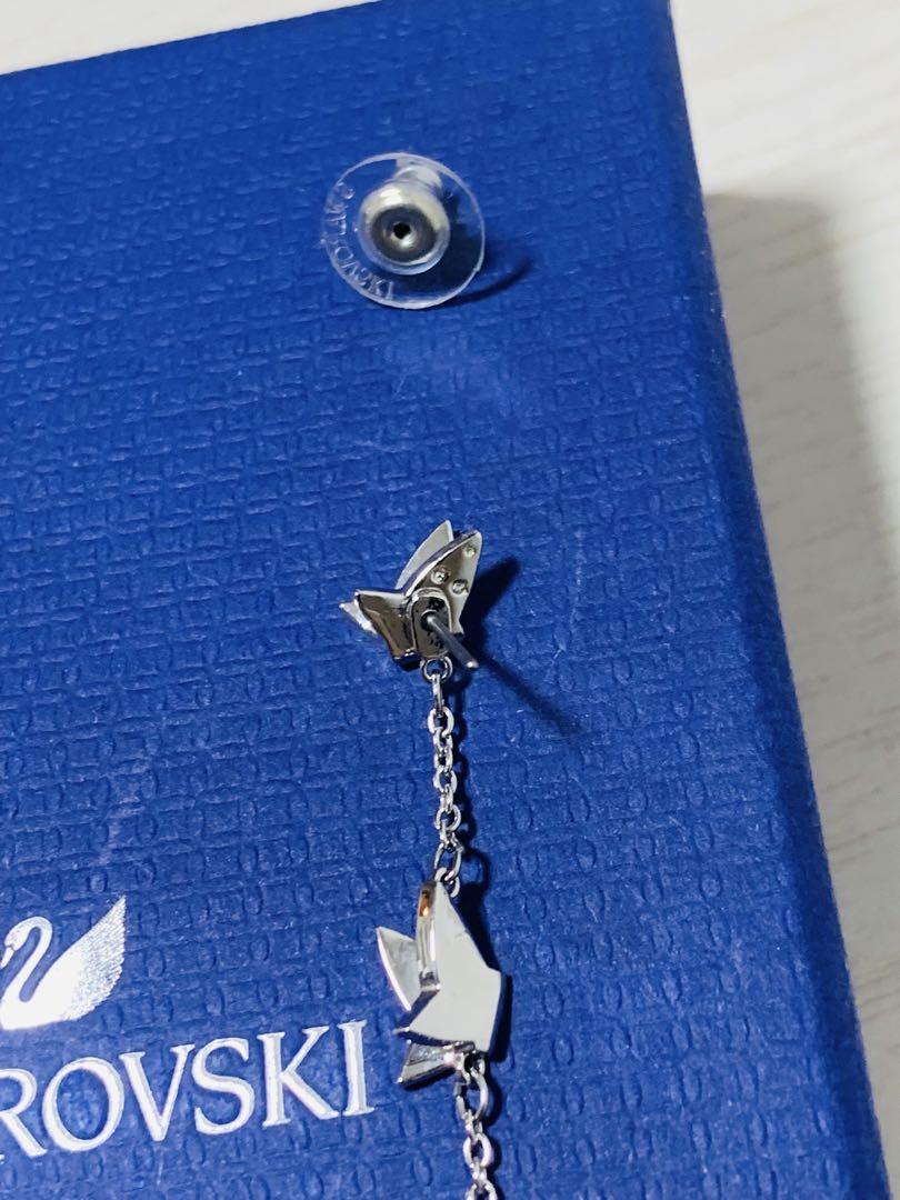 スワロフスキー　Swarovski Lilia ドロップピアス チョウ　ロング