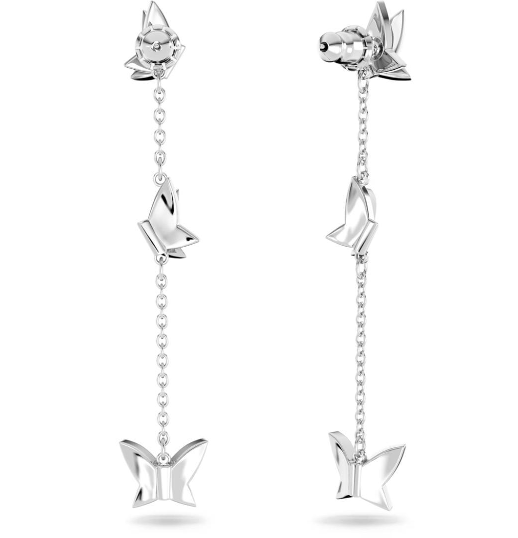 スワロフスキー　Swarovski Lilia ドロップピアス チョウ　ロング