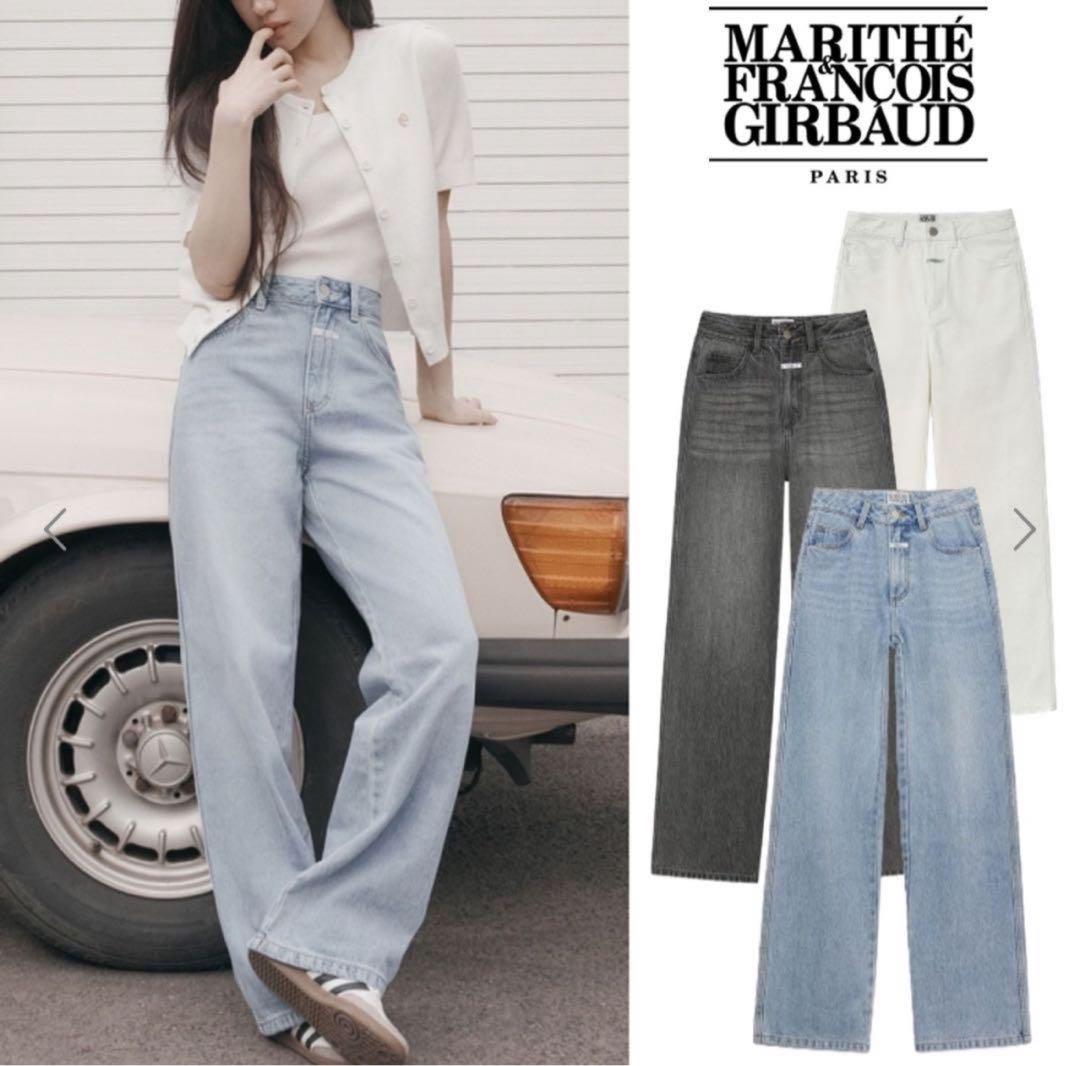 さらに100円引き◆MARITHE◆W STRAIGHT CROP DENIM PANTS さらに100円引き◇MARITHE◇W STRAIGHT CROP DENIM PANTS