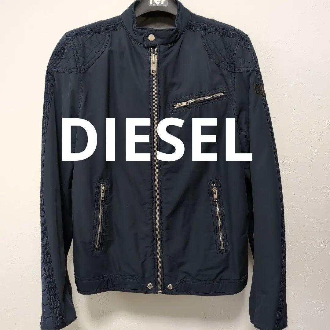 DIESEL ネイビー ライダースジャケット