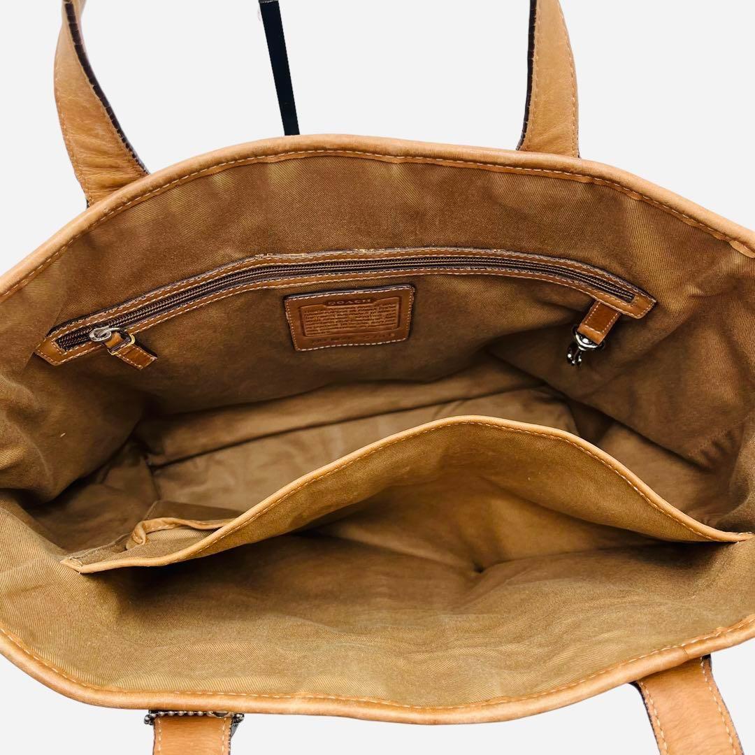 美品✨ COACH コーチ トートバッグ 大容量 大きめ A4 ヌメ革