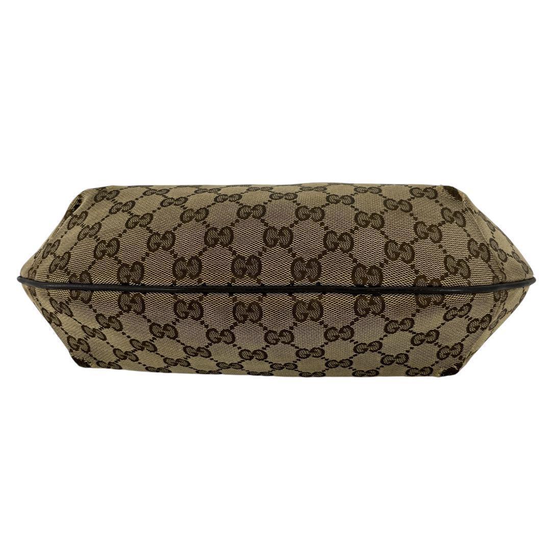 オールド　グッチ　GG柄ショルダーバッグ　ハーフムーン　三日月　シェリーライン