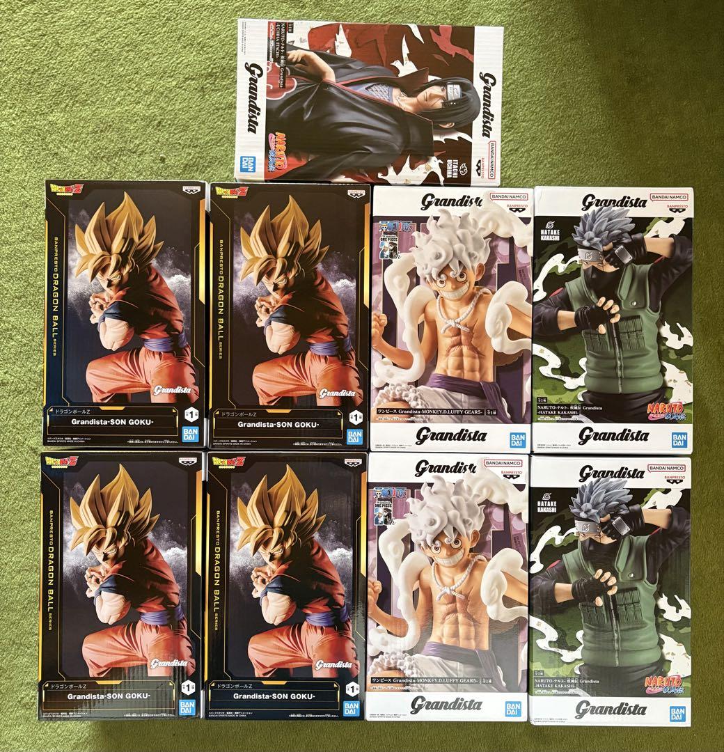 ドラゴンボール ワンピース ナルト グランディスタフィギュアセット