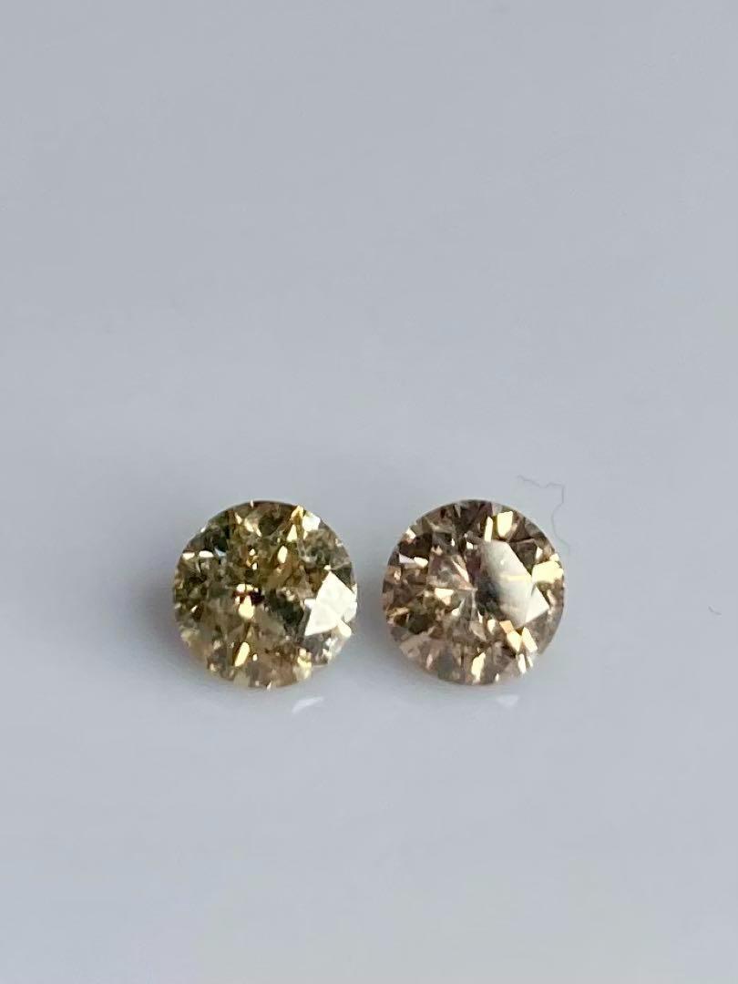 人気ブランド新作豊富 計1．5ct ブラウン系 天然ダイヤモンドピアス PT アクセサリー