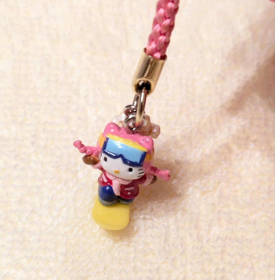 激レア！ハローキティ 冬季限定 キーホルダー スノーボード レトロ サンリオ - 美品 2002年当時物 冬季限定 スノボ 三つ編み ハロー