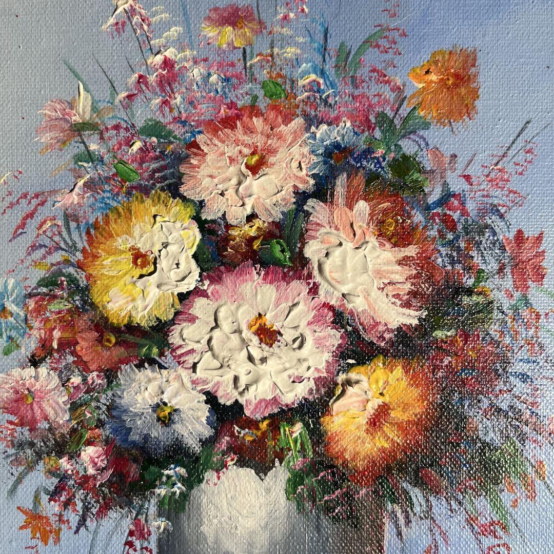 手書き油絵 花瓶の花 額付 絵画 インテリア 油彩画 Amazon.co.jp: 手書き油絵 花瓶の花 絵画 額付き インテリア