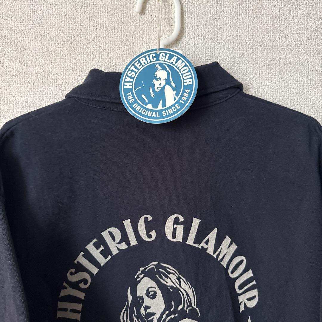 【希少】HYSTERIC GLAMOUR ポロシャツ ネイビー ヒスガール ヒステリックグラマー ポロシャツ ヒスガール メンズ L 刺繍ロゴ