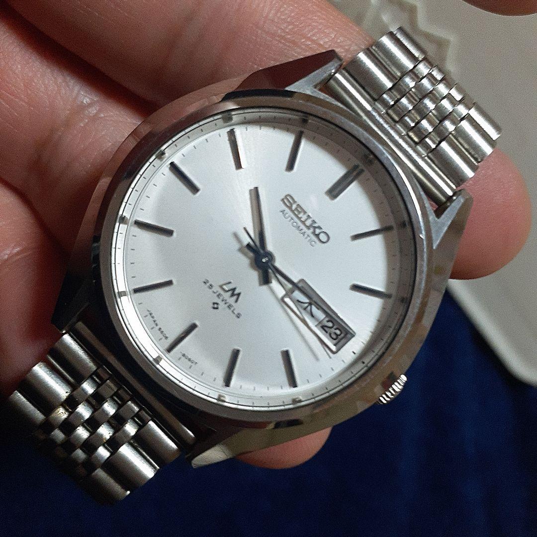 SEIKO LM 25JEWELS 自動巻きmen's腕時計◎裏蓋に刻印有り