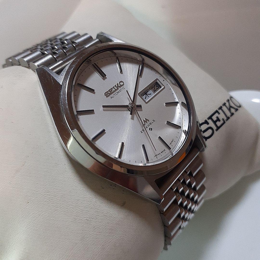 SEIKO LM 25JEWELS 自動巻きmen's腕時計◎裏蓋に刻印有り