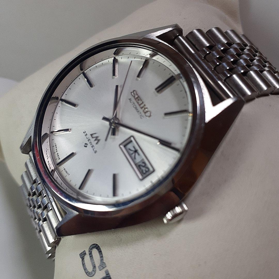 SEIKO LM 25JEWELS 自動巻きmen's腕時計◎裏蓋に刻印有り