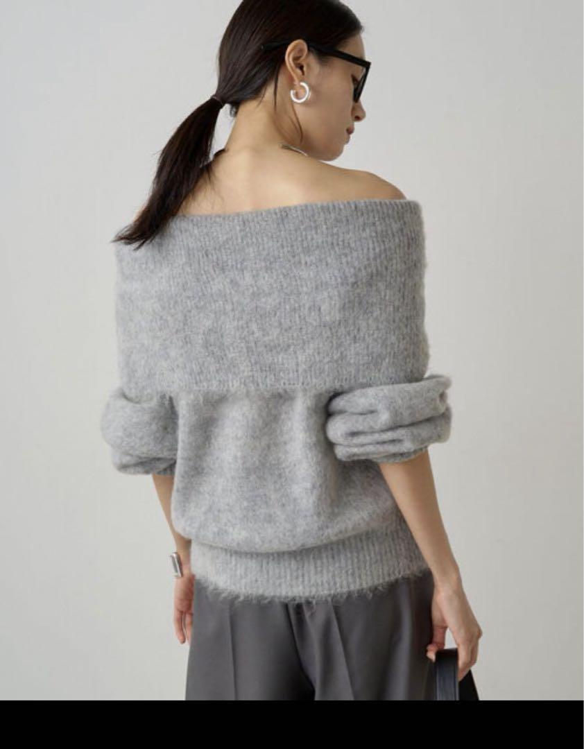 LOUNGEDRESS オフショルダー ニットラウンジドレス LOUNGEDRESS ラウンジドレス オフショルニット