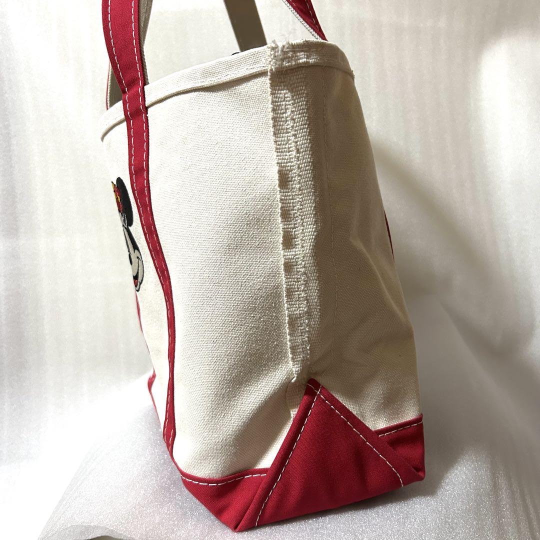 中ぶり！USA製L.L.BEAN×ミニーマウス 中古古着キャンバストートバッグ