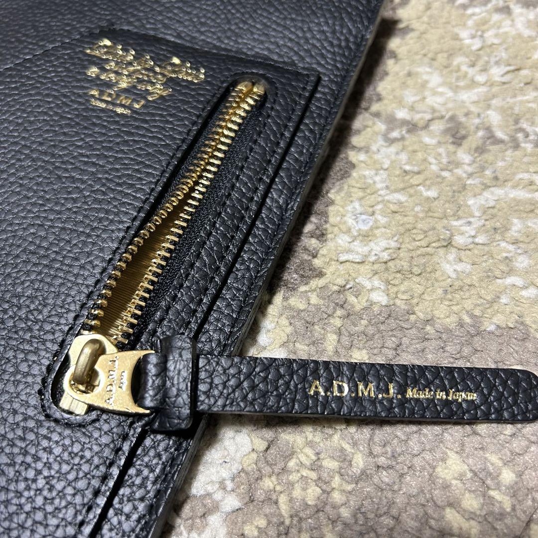 ☘️[新品未使用]ADMJショルダーバックマルチポーチモバイルポーチ　Black 新品未使用】ADMJ ショルダーバッグ マルチポーチ モバイル