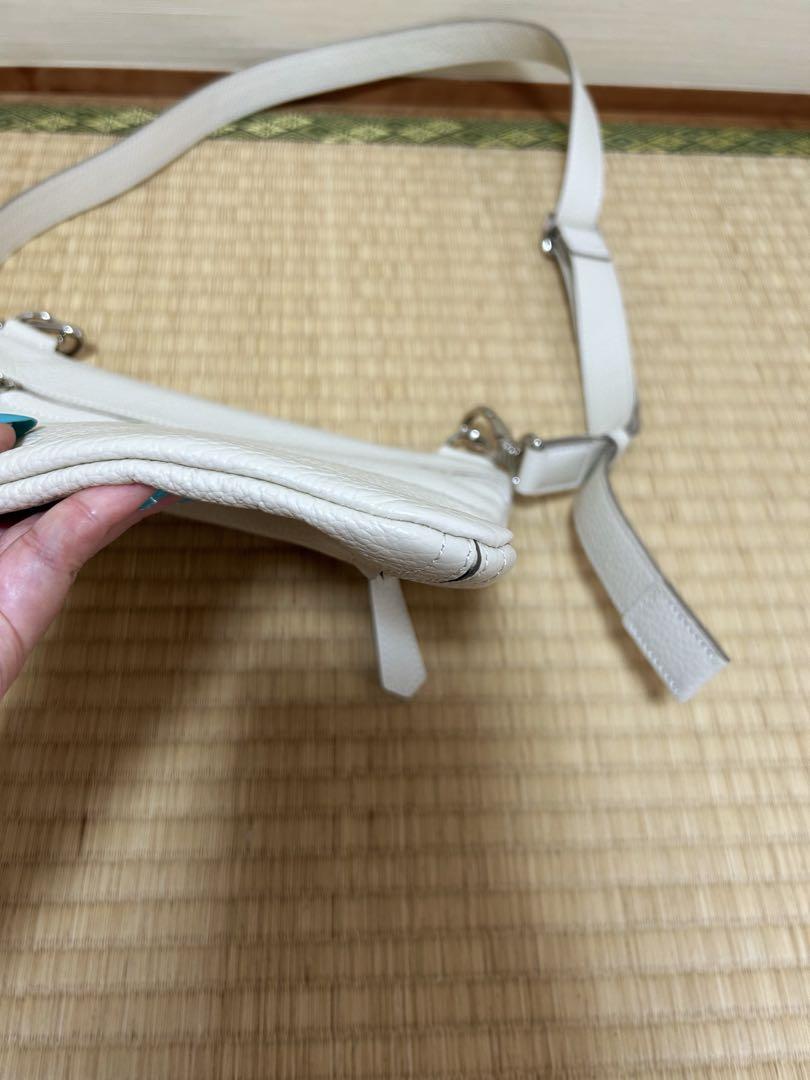 美品 豊岡鞄ottorossi オットロッシ ショルダー オフホワイト