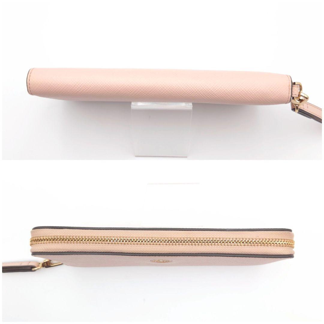 美品✨TORY BURCH 長財布 ラウンドファスナー ストラップ付き