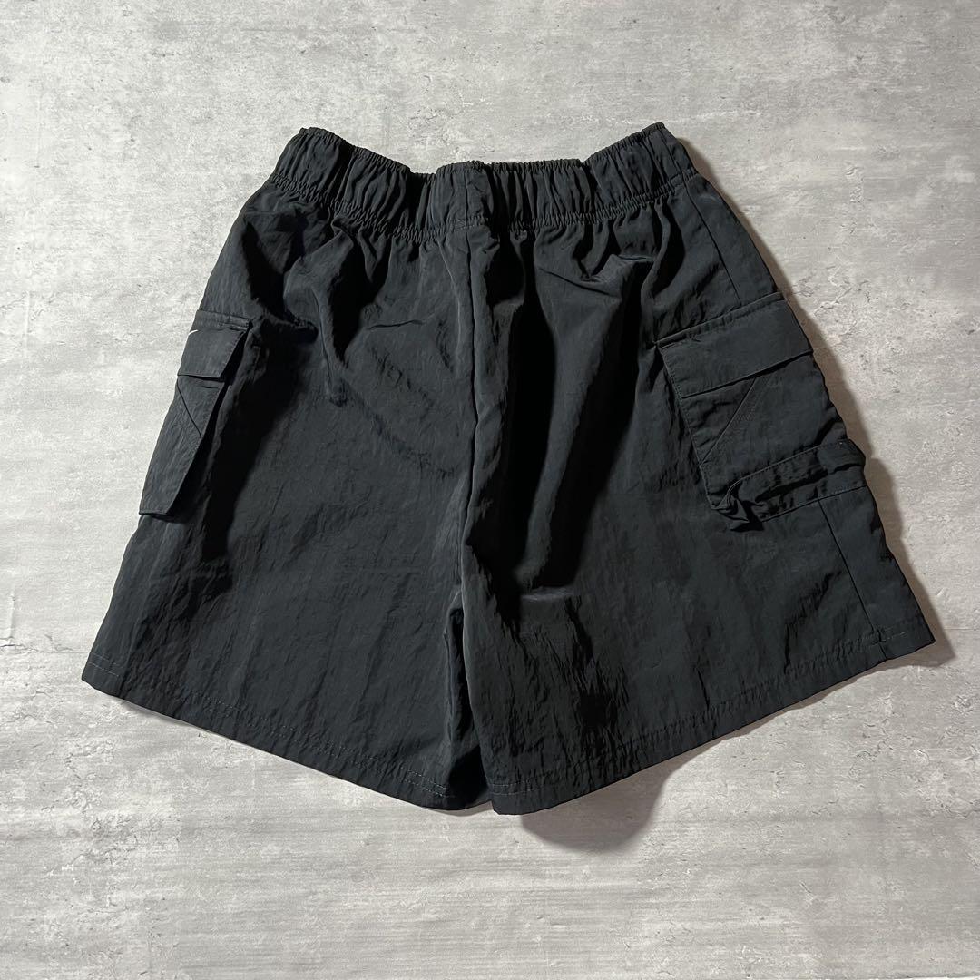 【ショートナイロン、スウッシュ】NIKEハーフパンツ古着ストリートユニセックス黒