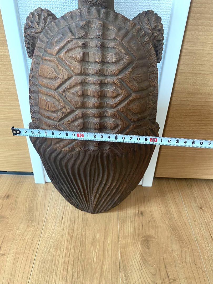 名木屋久杉 木彫 亀 千寿亀 緣起物