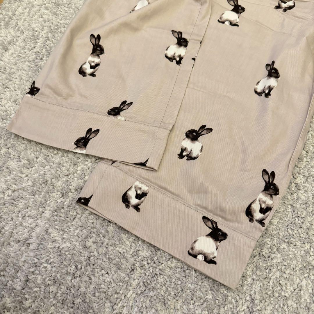 ジェラートピケ うさぎ柄 ルームウェア 上下 パジャマ 新品未使用タグ付き