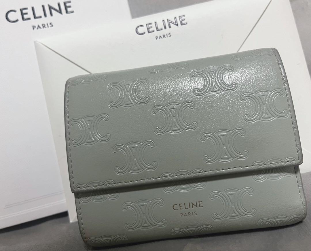 セリーヌ CELINE トリオンフ 財布 スモールウォレット 型押し