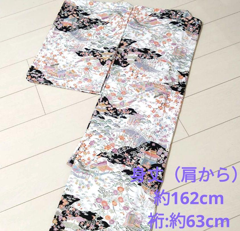 155【美品】全てしつけ糸付き!!未使用品!!花柄洗える着物5枚