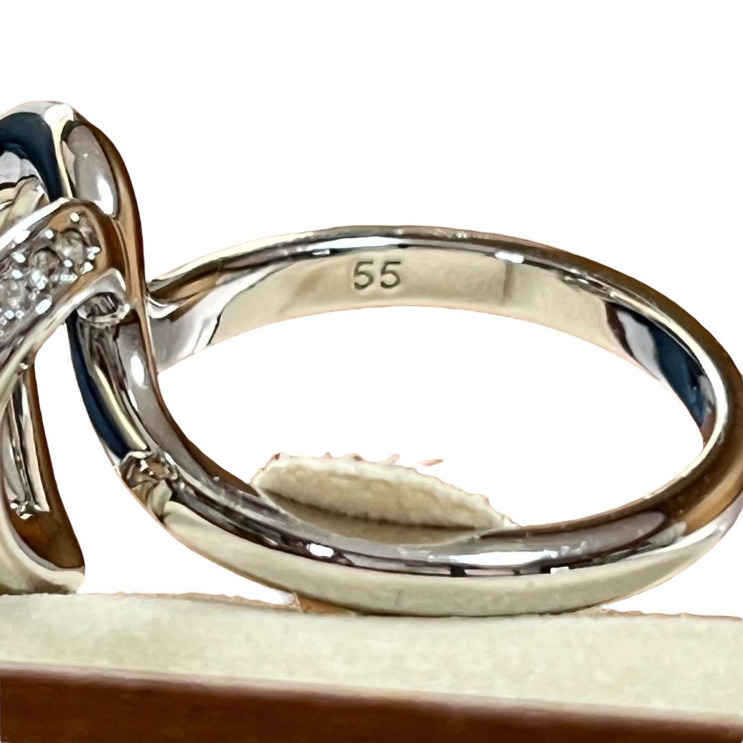 スーパーセール 目玉商品 美品】SWAROVSKI スワロフスキー ハートリング 13号 シルバー アクセサリー