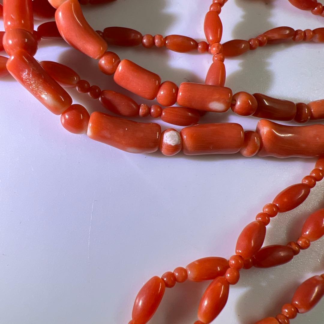 本赤珊瑚　ネックレス3本　120g 東Y7-0829⭐︎2Fタルチ