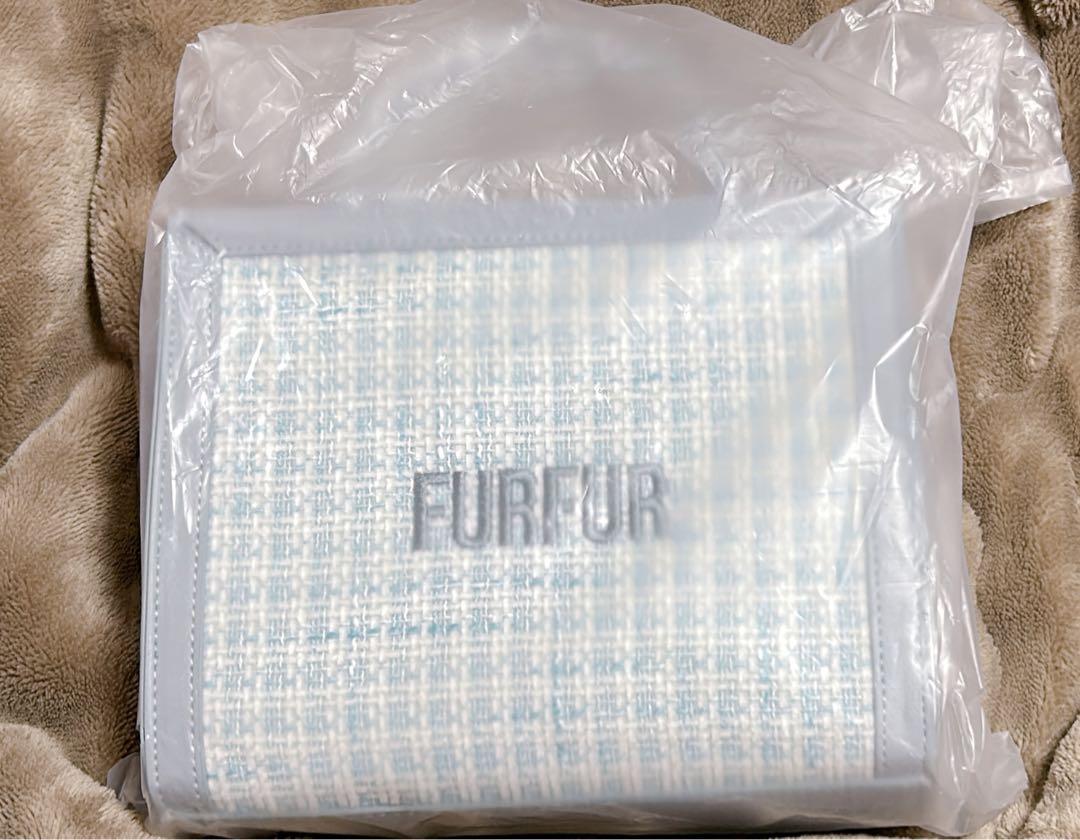 FURFUR ツイードロゴトートバッグ SAX オフィシャル限定