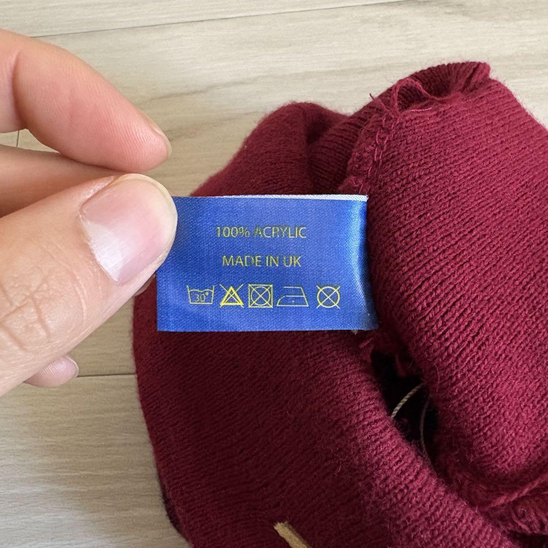 希少　アーセナル　刺繍ロゴ　ニットキャップ　ニット帽　UK製　イギリス　ロンドン