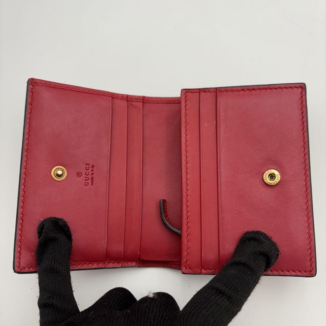 専用付属付 GUCCI チェリー 二つ折り 財布 ビジュー欠損なし 人気