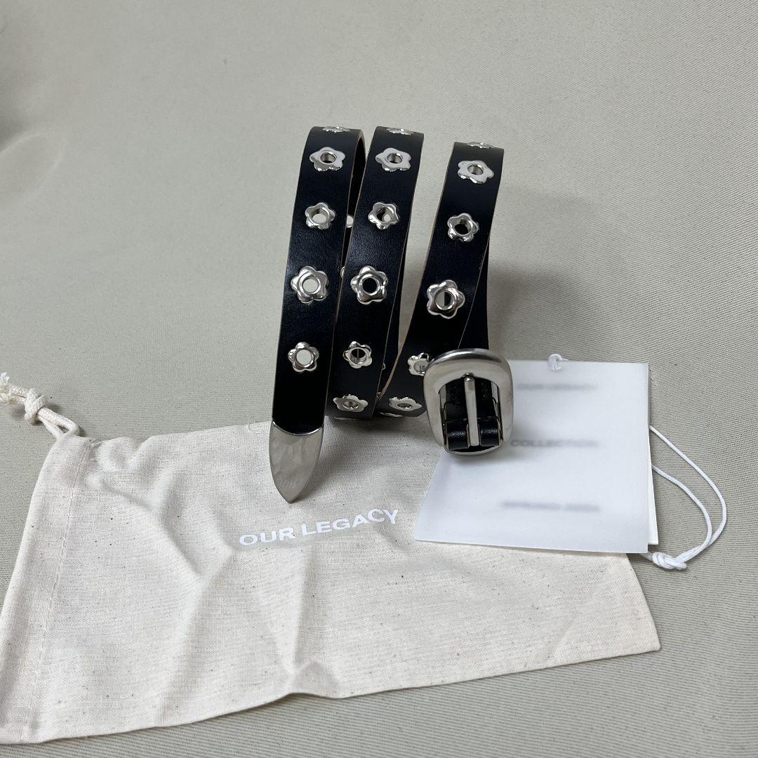 OUR LEGACY BELT 2 CM Flowers ブラック 美品