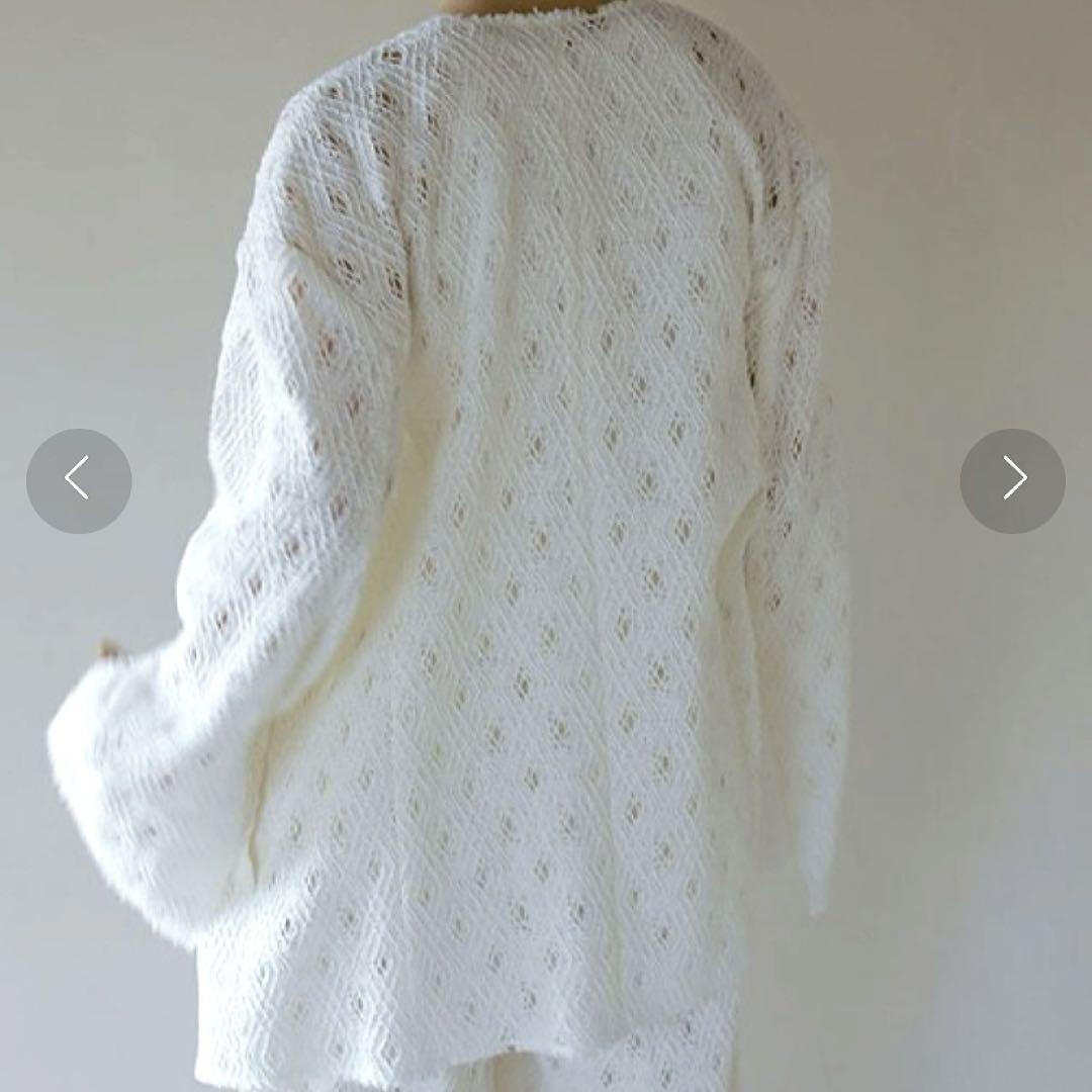 エトレトウキョウ 定価3.3万円ジオメトリックレースノーカラージャケット　シャツ エトレトウキョウ 定価3.3万円ジオメトリックレースノーカラー