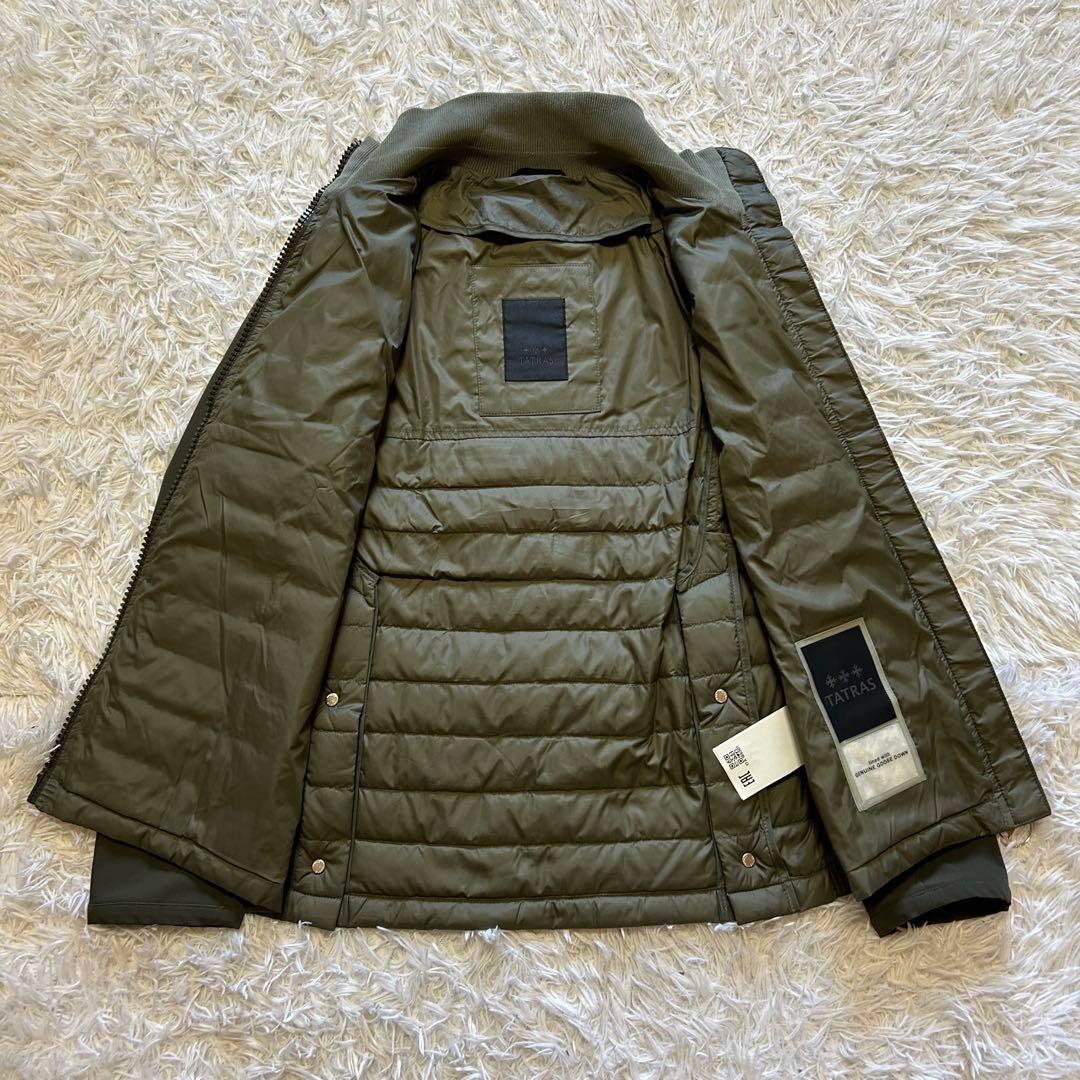 【美品】TATRAS タトラス ダウンジャケット カーキ ナイロン 切替 【美品】TATRAS タトラス ダウンジャケット カーキ ナイロン 切替