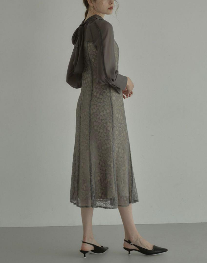 【andresd】leaf lace dress