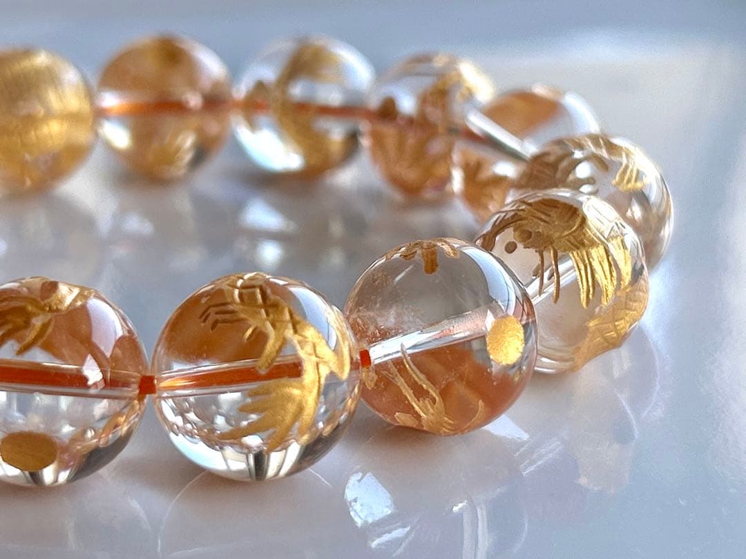 ヒマラヤ水晶 ブレスレット 龍新品、♥