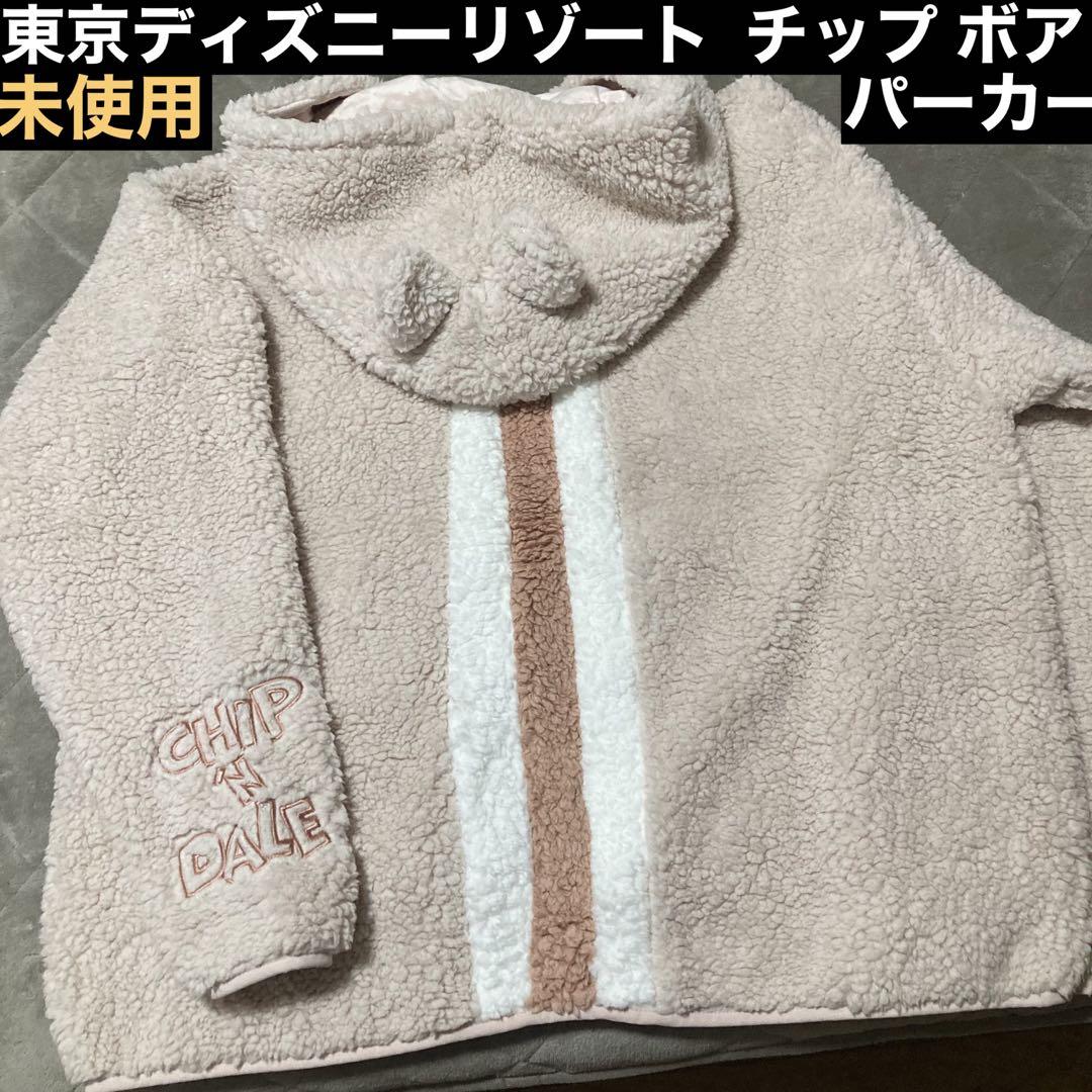 Tokyo Disney resort チップ ボア プルオーバー パーカー M