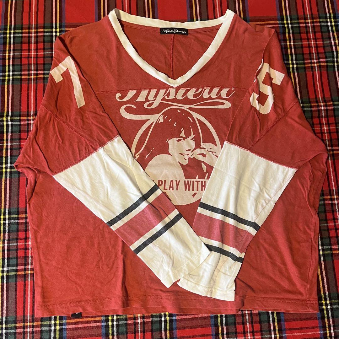 【HYSTERIC GLAMOUR】 ユニフォーム風ヒスガールカットソー