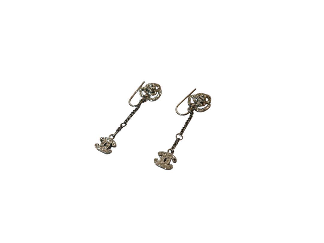◆CHANEL◆ COCOマーク ピアス チェーン シャネル