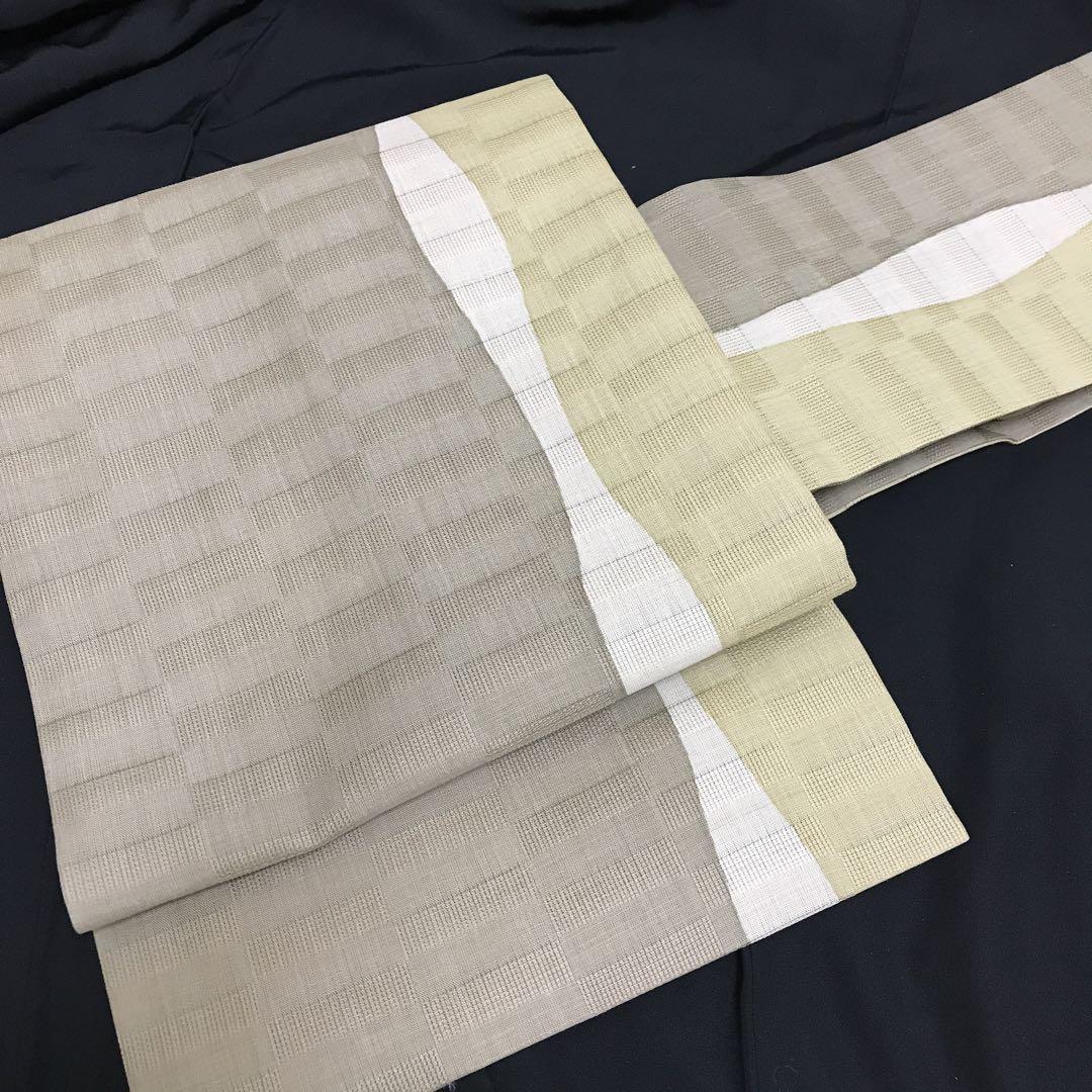 麻 染め名古屋帯 お着物 未使用