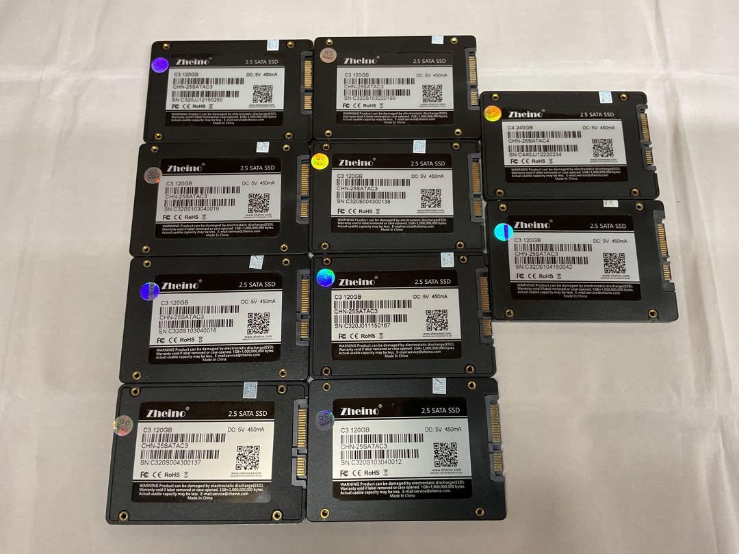 SSD 120GB 中古10セット完動品 激安まとめ売り