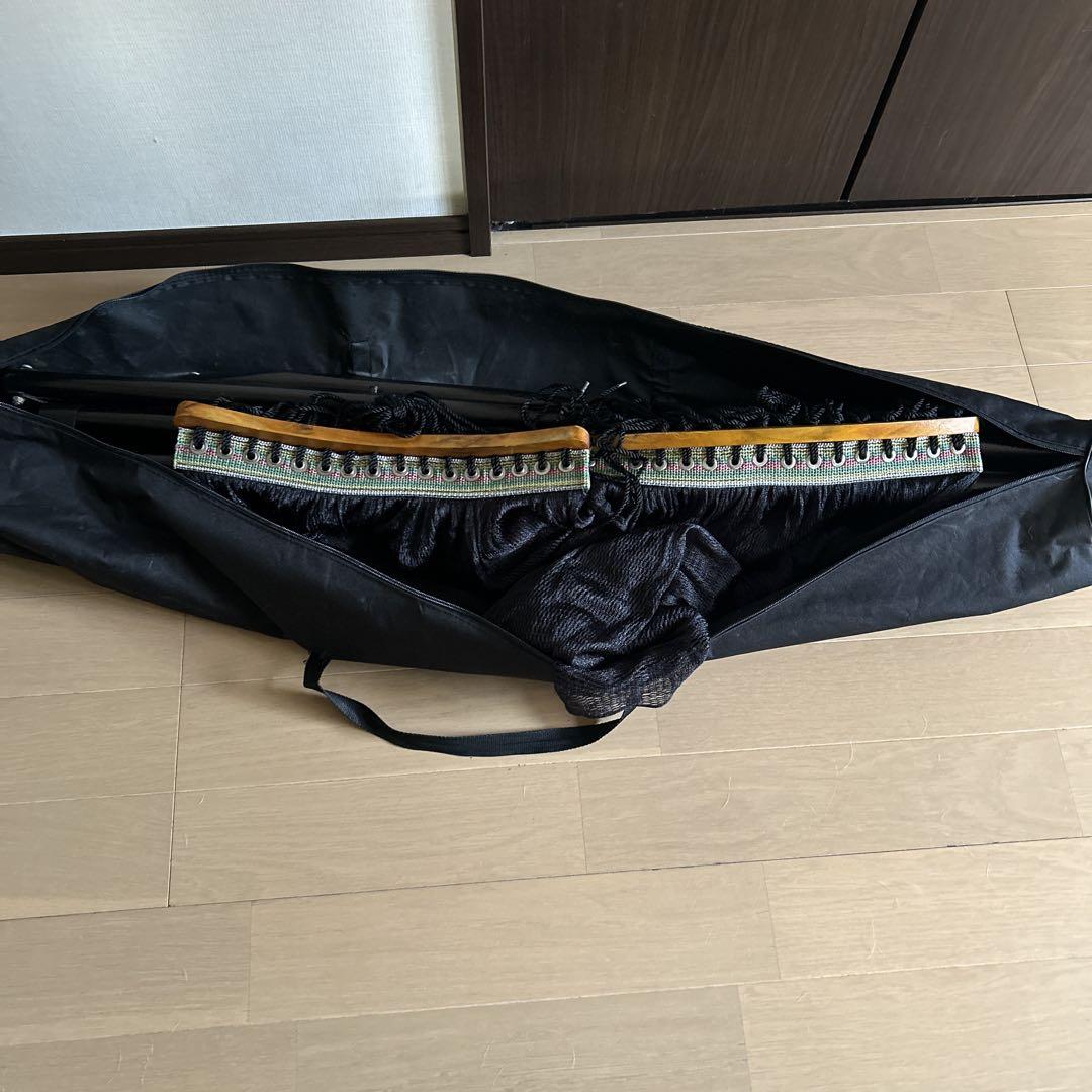 ハンモック 室内 自立式 折りたたみ コンパクト 専用ケース付き　メッシュ