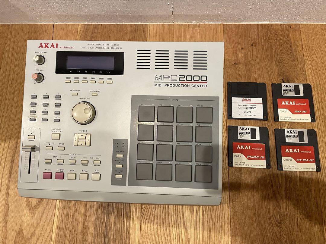 AKAI MPC2000 液晶LCD交換済 オヤイデ電源ケーブル付き
